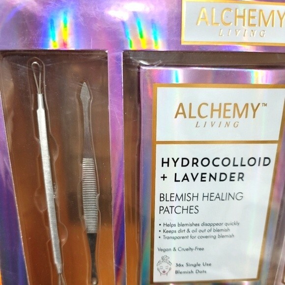 Alchemy 4 pc Blemish Rescue Kit Lavender Healing Patches & Witch Hazel  Cleanser - Picture 3 of 9